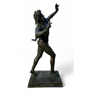 Sculpture monumentale de faune en bronze