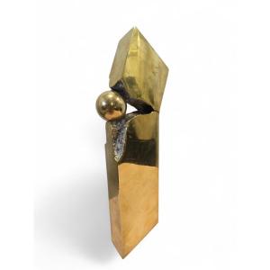 Abstract Sculpture In Solid Bronze, Signed And Numbered, 1970s
