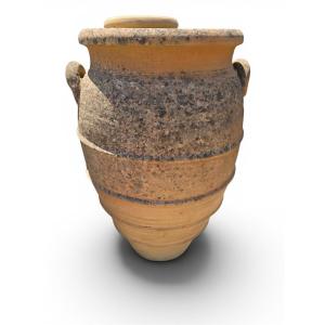 pot de rangement italien en terre cuite à deux anses, années 1950