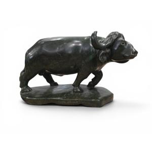 Hand-carved Serpentine Sculpture By Fabian Musiwa, Zimbabwe, 1970s