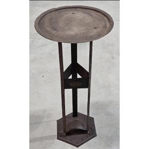 Table d'appoint Arts & Crafts en fer forgé par Hugo Berger pour Goberg, Allemagne, vers 1900