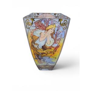 Art Nouveau Vase Depicting The Four Seasons, Circa 1900