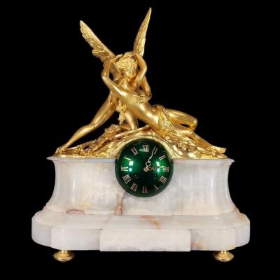 XIX Eme Clock In Golden Bronze
