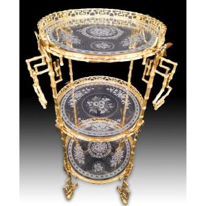 A Napoleon III Etagere 'japonism' In Ormolu And Grave Glass