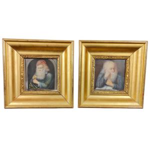 Pair Of Portraits On Ivory