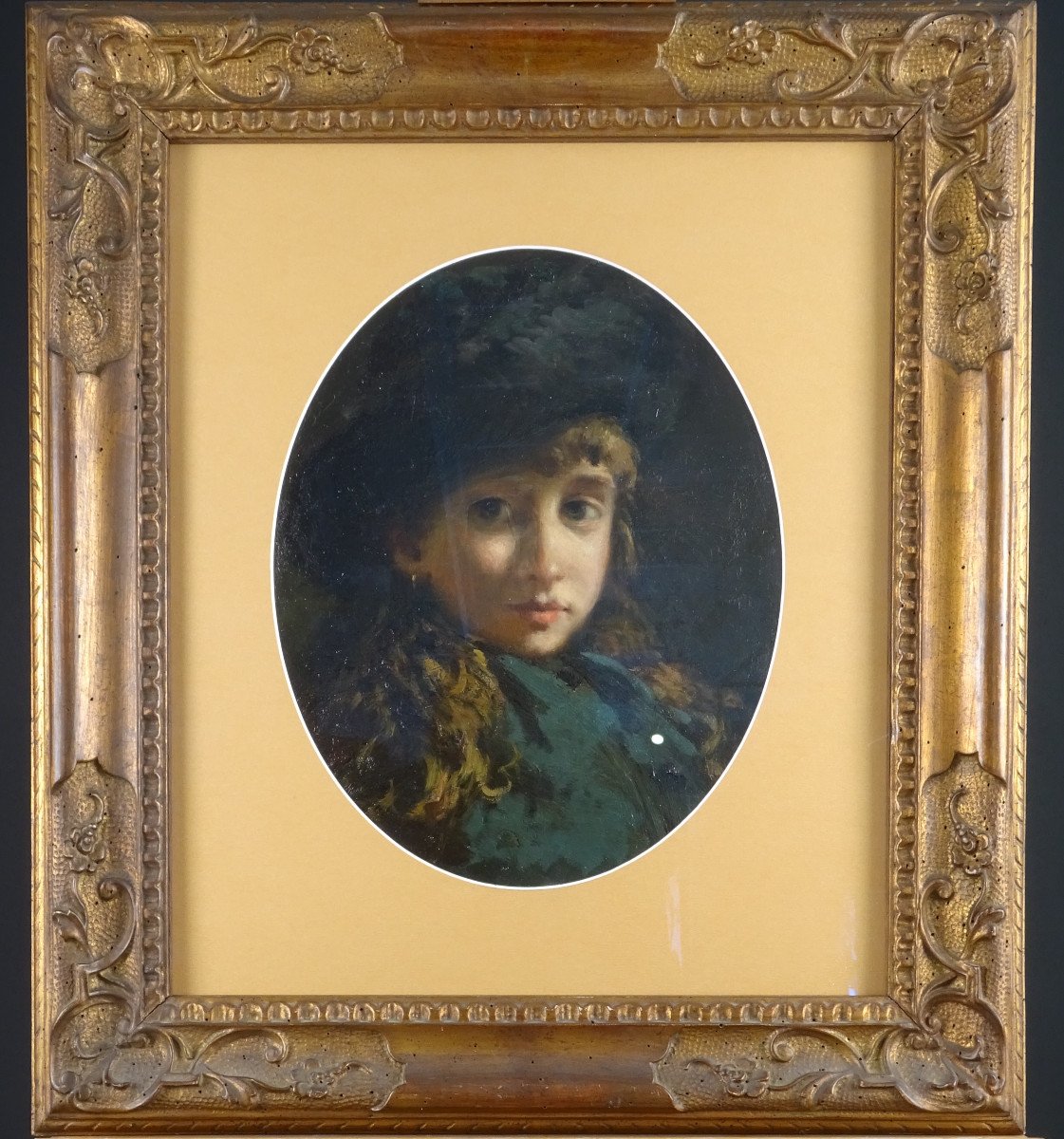 Tableau "Portrait de jeune fille" d'inspiration vénitienne