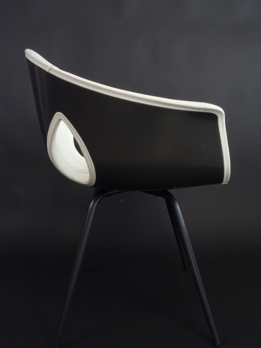 Chaise, Modèle De« Ginger Ale » Par Le Designer R. Lazzeroni Pour Poltrona Frau-photo-2