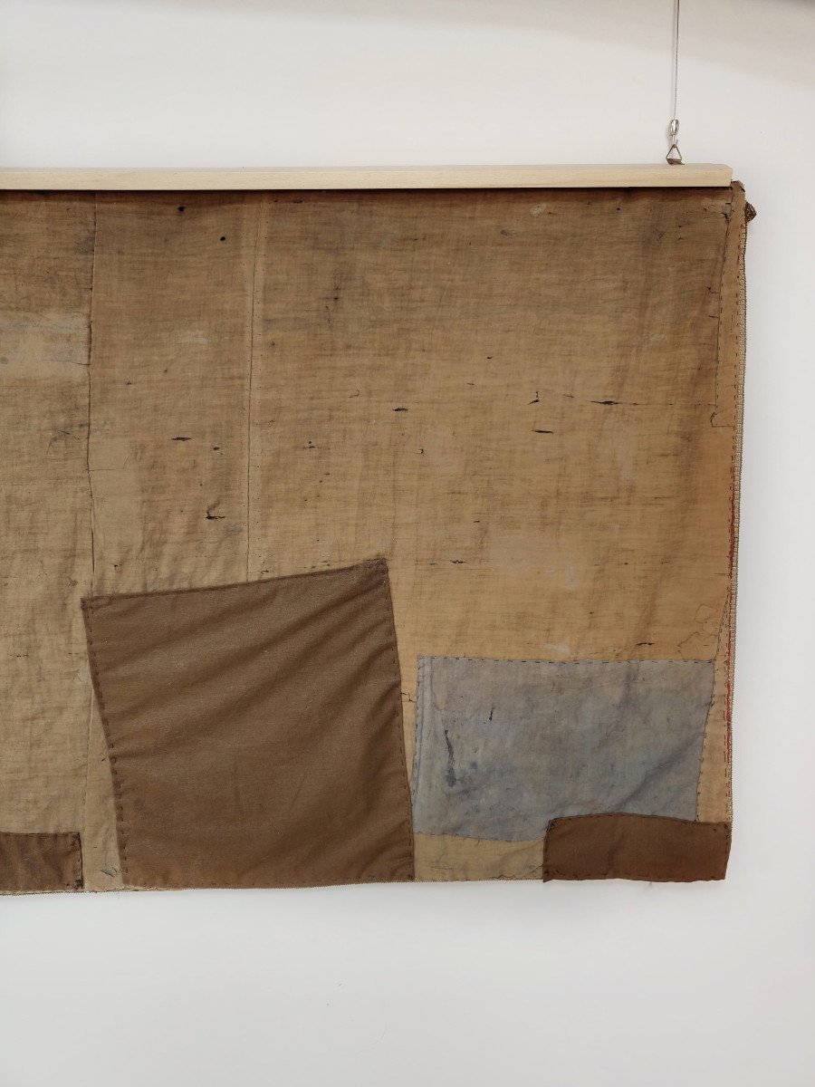 Chinese Tapestry, Embroidered In Silk, 1890-photo-8