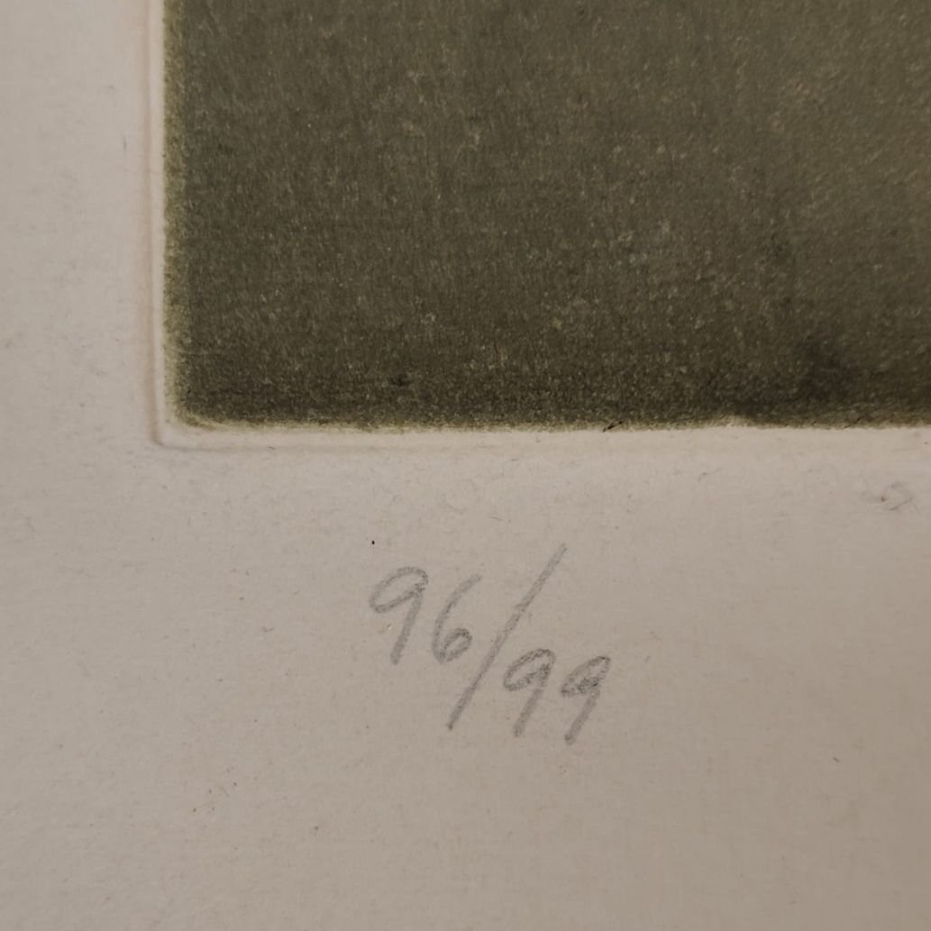 Gravure d'Antoni Tàpies, « Blanc central », 1982, Espagne-photo-2