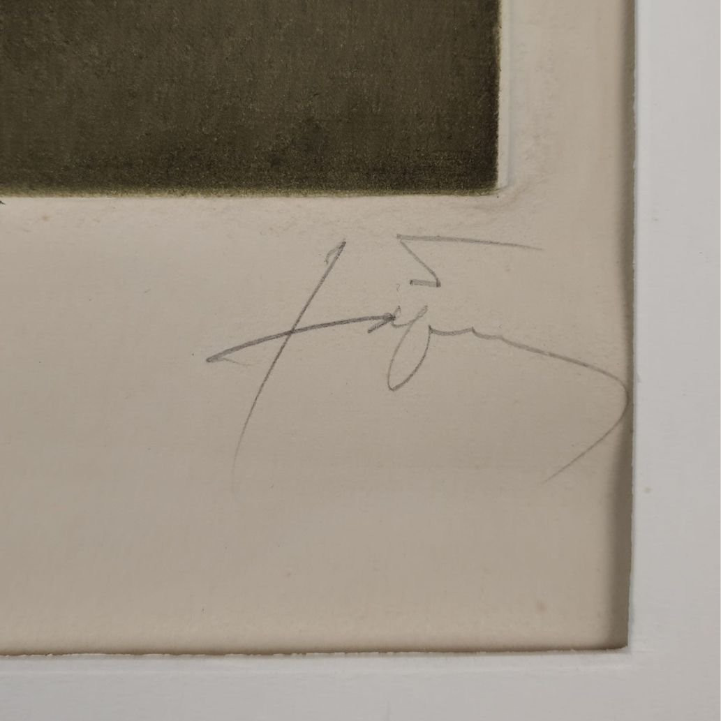 Gravure d'Antoni Tàpies, « Blanc central », 1982, Espagne-photo-4
