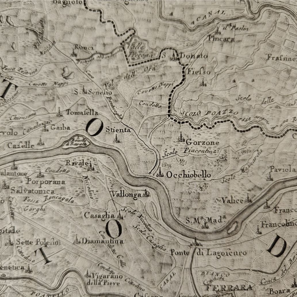 Gravure Giovanni Valle, « Le Polesine de Rovigo, le duché de Ferrare et le Dogado », 1793-photo-3