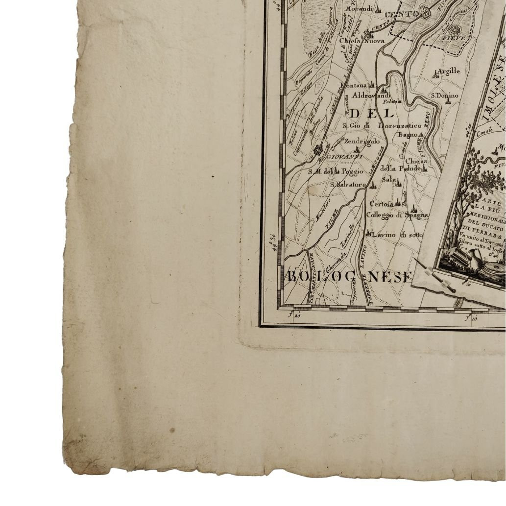 Gravure Giovanni Valle, « Le Polesine de Rovigo, le duché de Ferrare et le Dogado », 1793-photo-4