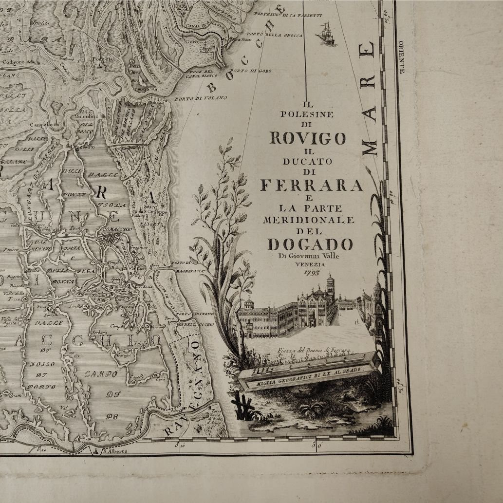 Gravure Giovanni Valle, « Le Polesine de Rovigo, le duché de Ferrare et le Dogado », 1793-photo-6