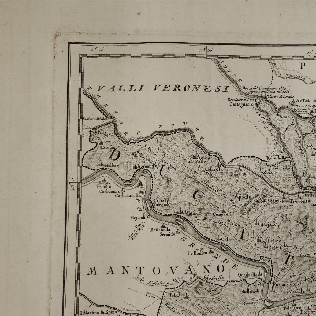 Gravure Giovanni Valle, « Le Polesine de Rovigo, le duché de Ferrare et le Dogado », 1793-photo-7