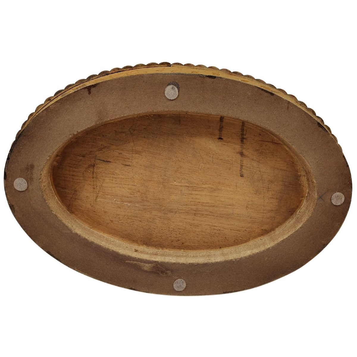 Table de Centre Ovale en Noyer et Ronce de Noyer, Italie, Années 1930-40, Art Déco-photo-4
