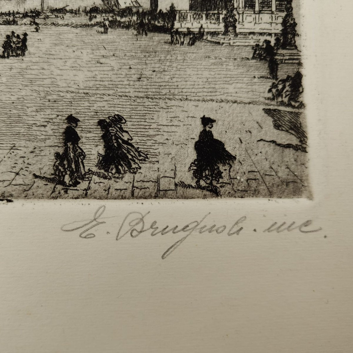 Emanuele Brugnoli, Etching “basilica Of St. Mark”, Venice, 1920s, Italy-photo-5