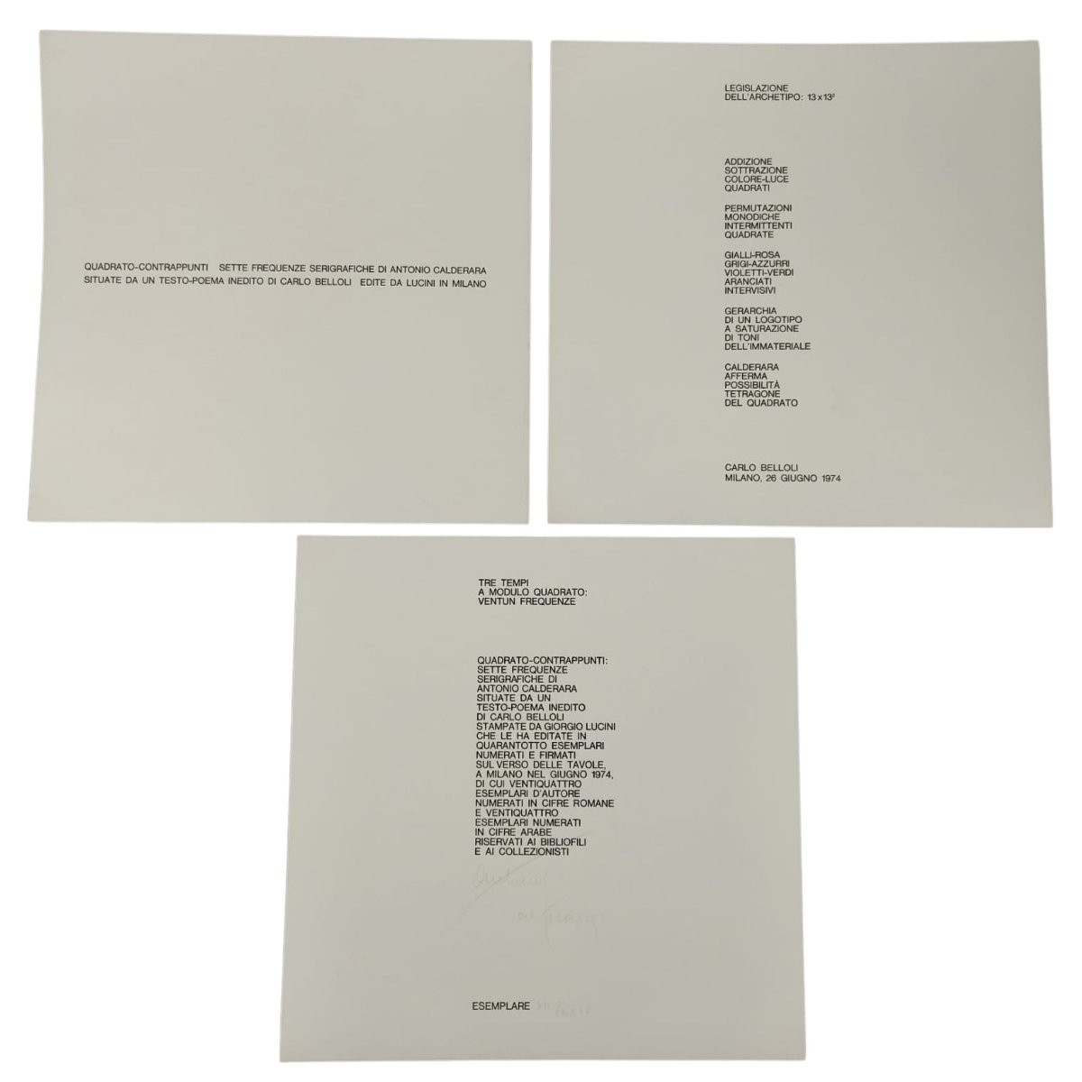 Antonio Calderara – “quadrato Intertonali, Alternanze, Contrappunti”, 1970-photo-4