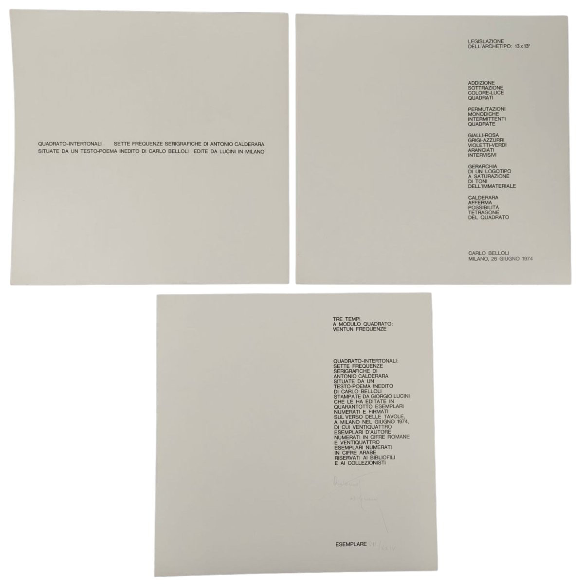 Antonio Calderara – “quadrato Intertonali, Alternanze, Contrappunti”, 1970-photo-1