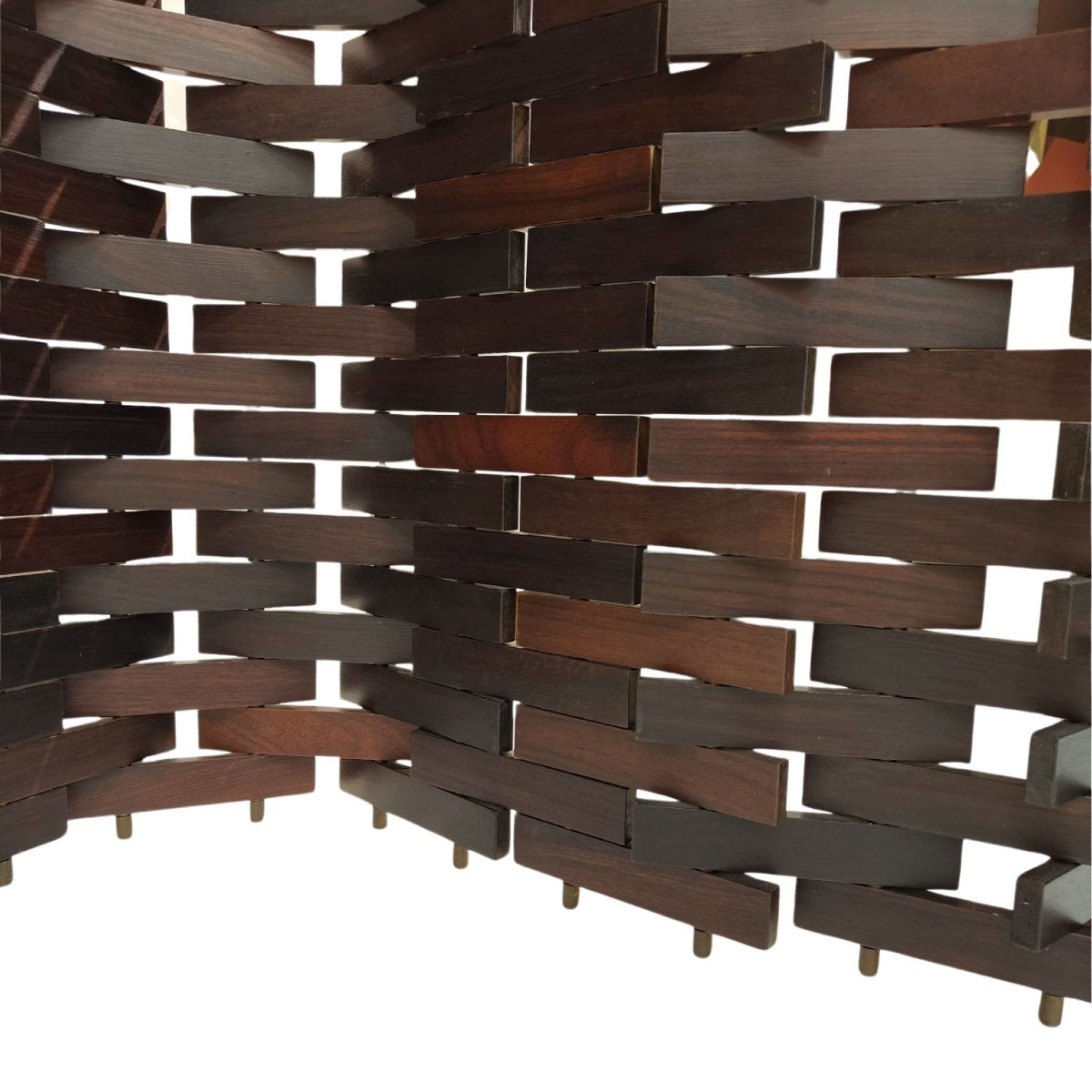 Paravent en teck, fabrication italienne, vers 1970–1980-photo-4