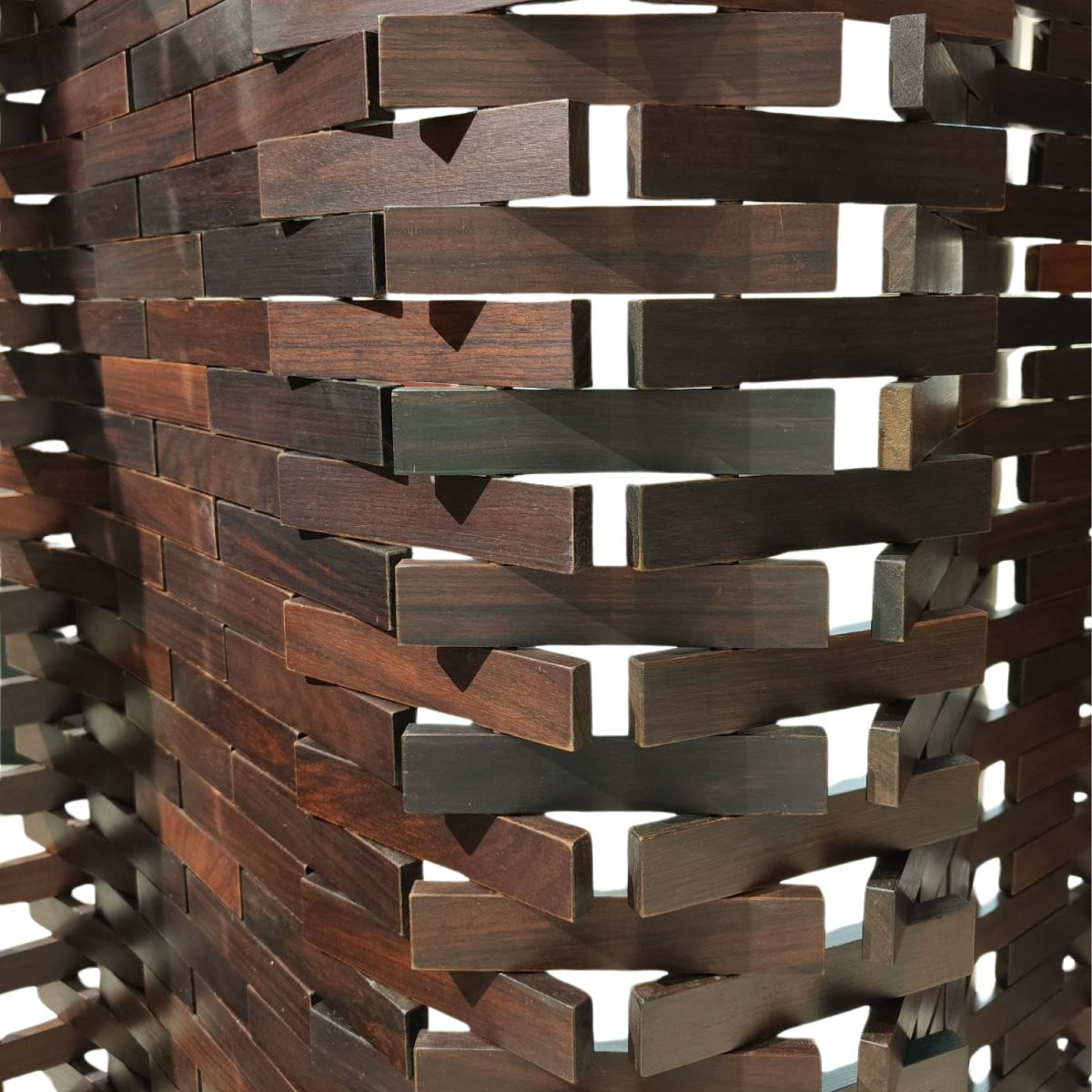 Paravent en teck, fabrication italienne, vers 1970–1980-photo-4