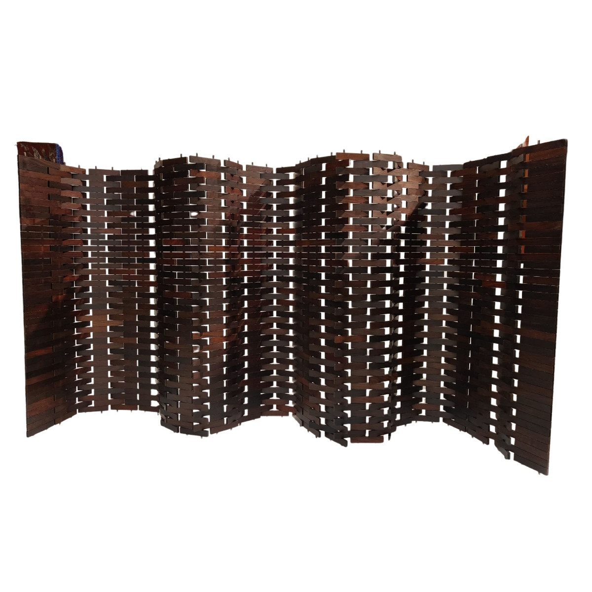 Paravent en teck, fabrication italienne, vers 1970–1980