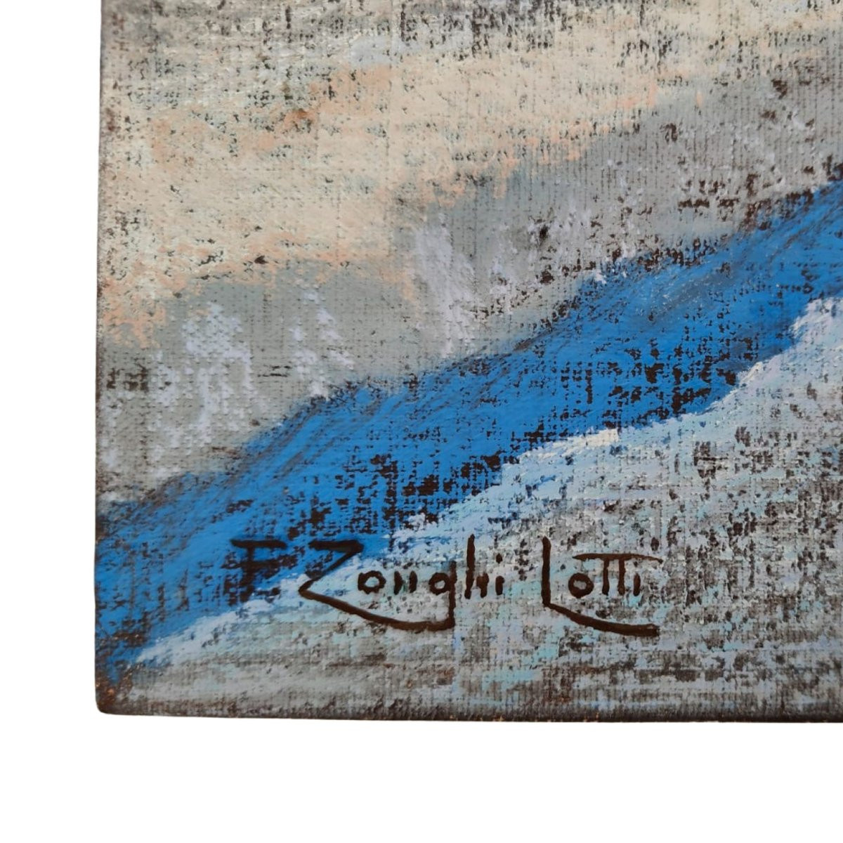 Oil On Canvas – Snowy Landscape – C. 1950 – Francesco Zonghi Lotti – Italy-photo-4