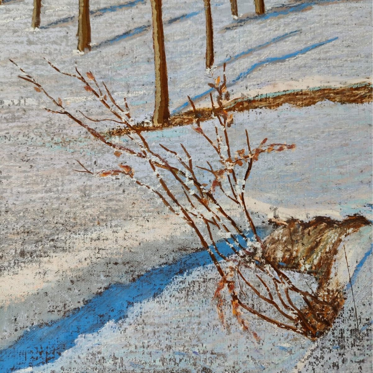 Oil On Canvas – Snowy Landscape – C. 1950 – Francesco Zonghi Lotti – Italy-photo-7