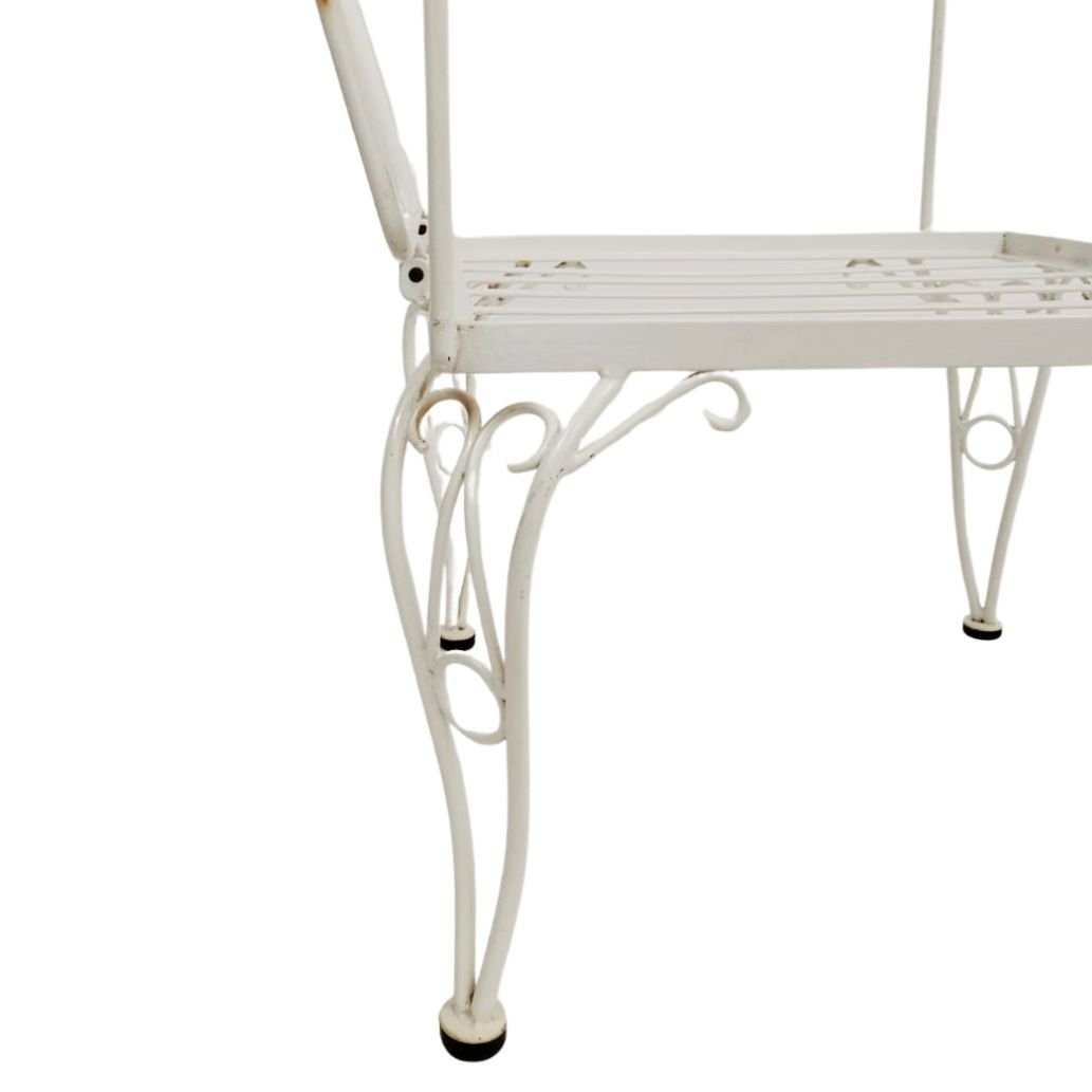 Chaise italienne en fer peint à dossier rabattable, vers 1970-photo-8