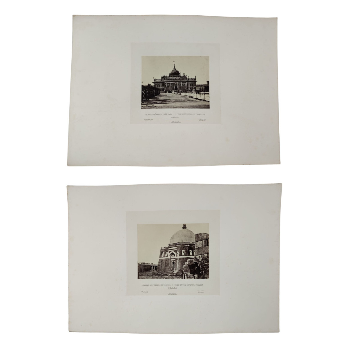 Louis Rousselet – Deux photographies albuminées d’Inde, N° 147/148 vers 1868