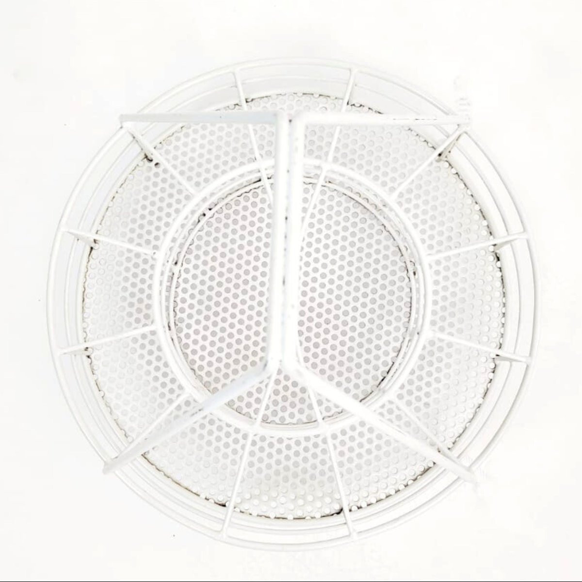 Porte-bouteilles en fer peint blanc, manufacture italienne, années 1970-photo-5