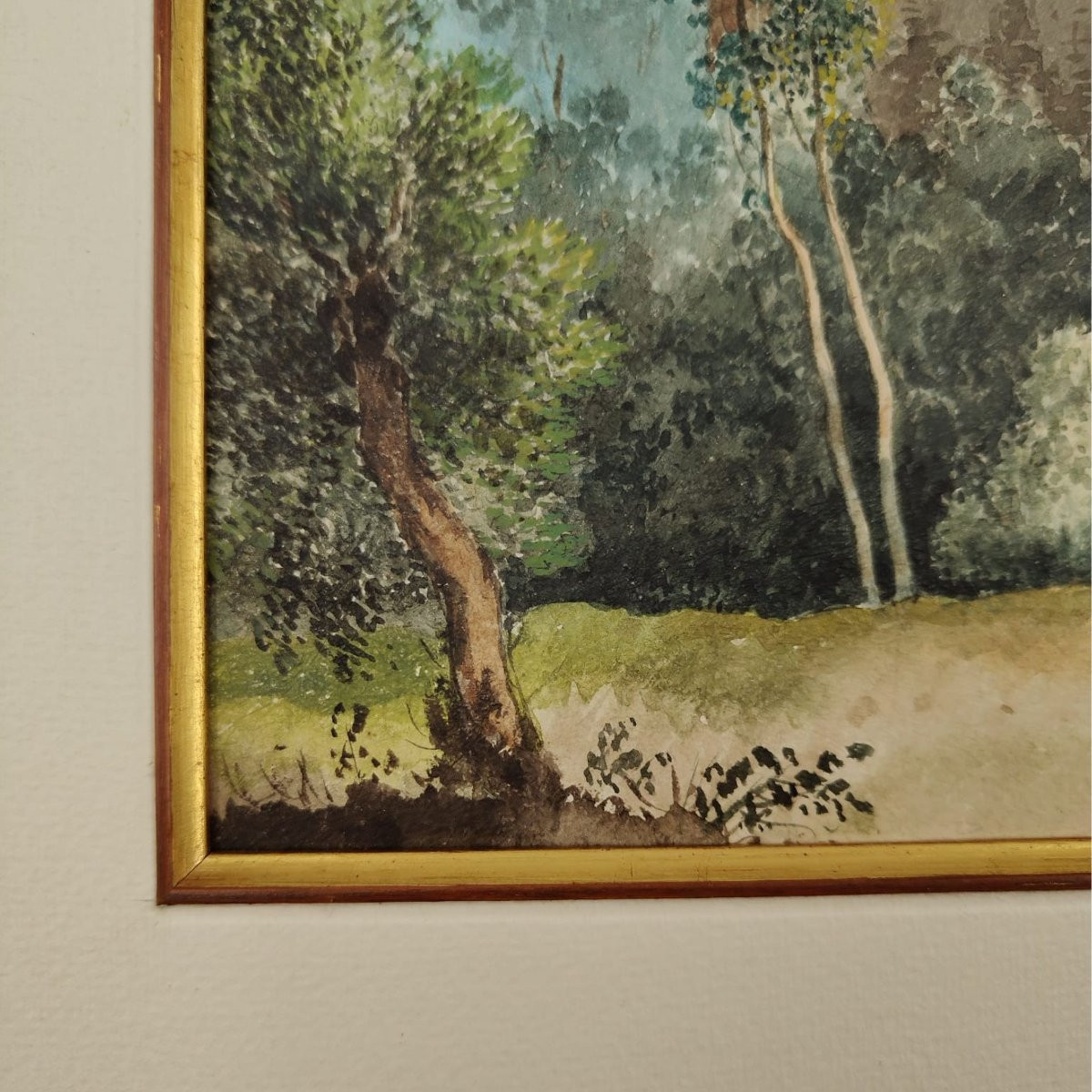 Alberto Pasini – Montechiarugolo Castle, Watercolor On Cardboard, 1860s/70s-photo-1