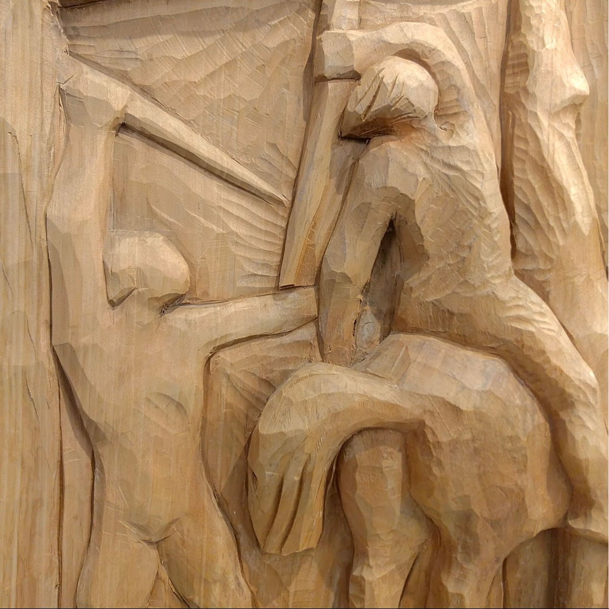 Wooden Bas-relief Panel By Renato Soppelsa, 1960, Italy-photo-2