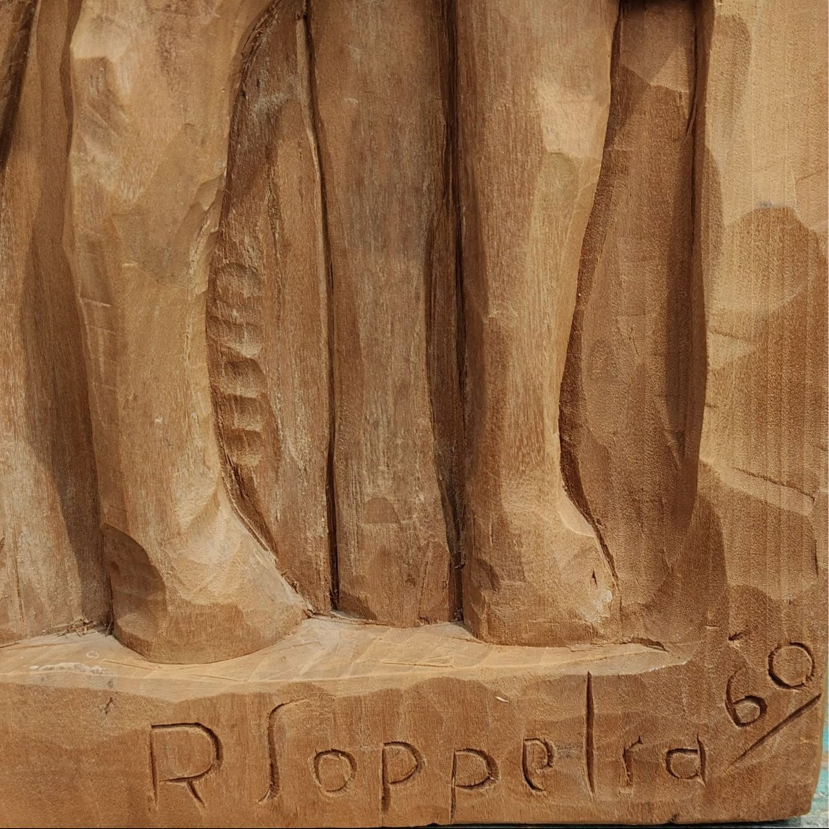 Wooden Bas-relief Panel By Renato Soppelsa, 1960, Italy-photo-3