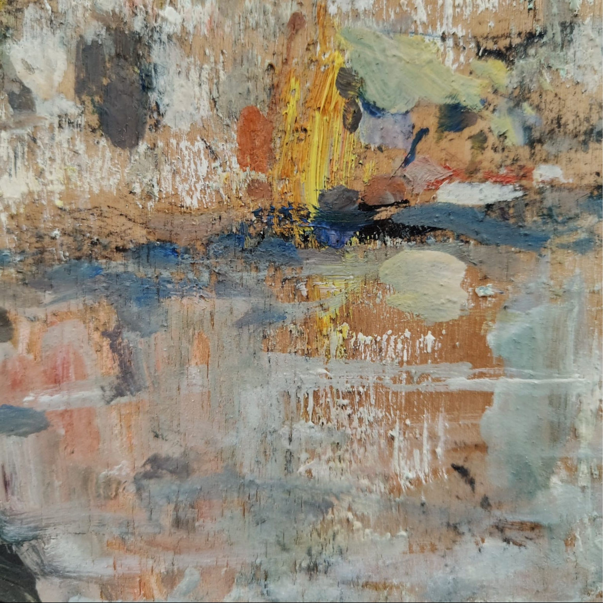 Luigi Pagan Huile sur bois "Chioggia. Veduta di Canal Vena"-photo-3