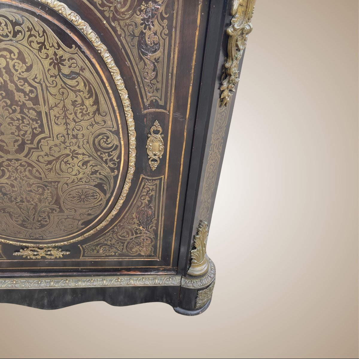 Boulle-style Sideboard, Made In France, Late 19th Century-photo-3