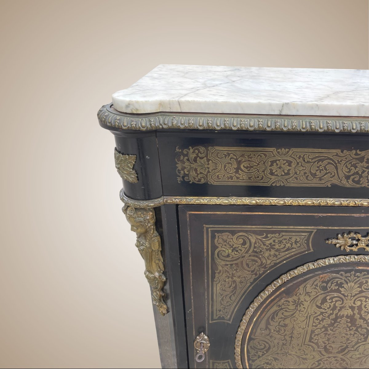 Boulle-style Sideboard, Made In France, Late 19th Century-photo-5