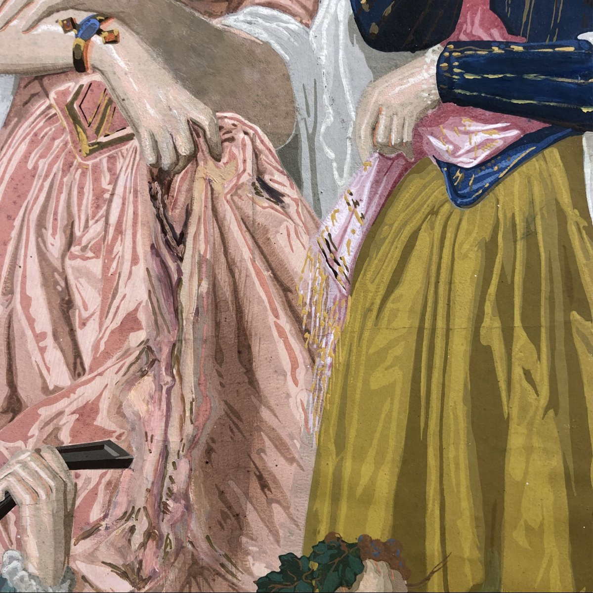 Tempera On Cardboard In The Pre-raphaelite Style, Ca. 1880-photo-4