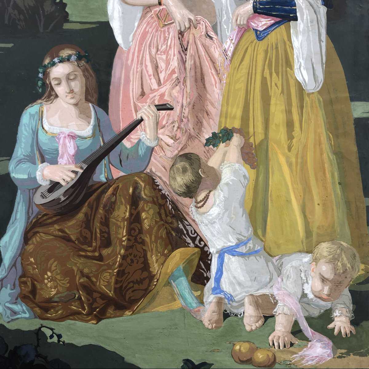 Tempera On Cardboard In The Pre-raphaelite Style, Ca. 1880-photo-7