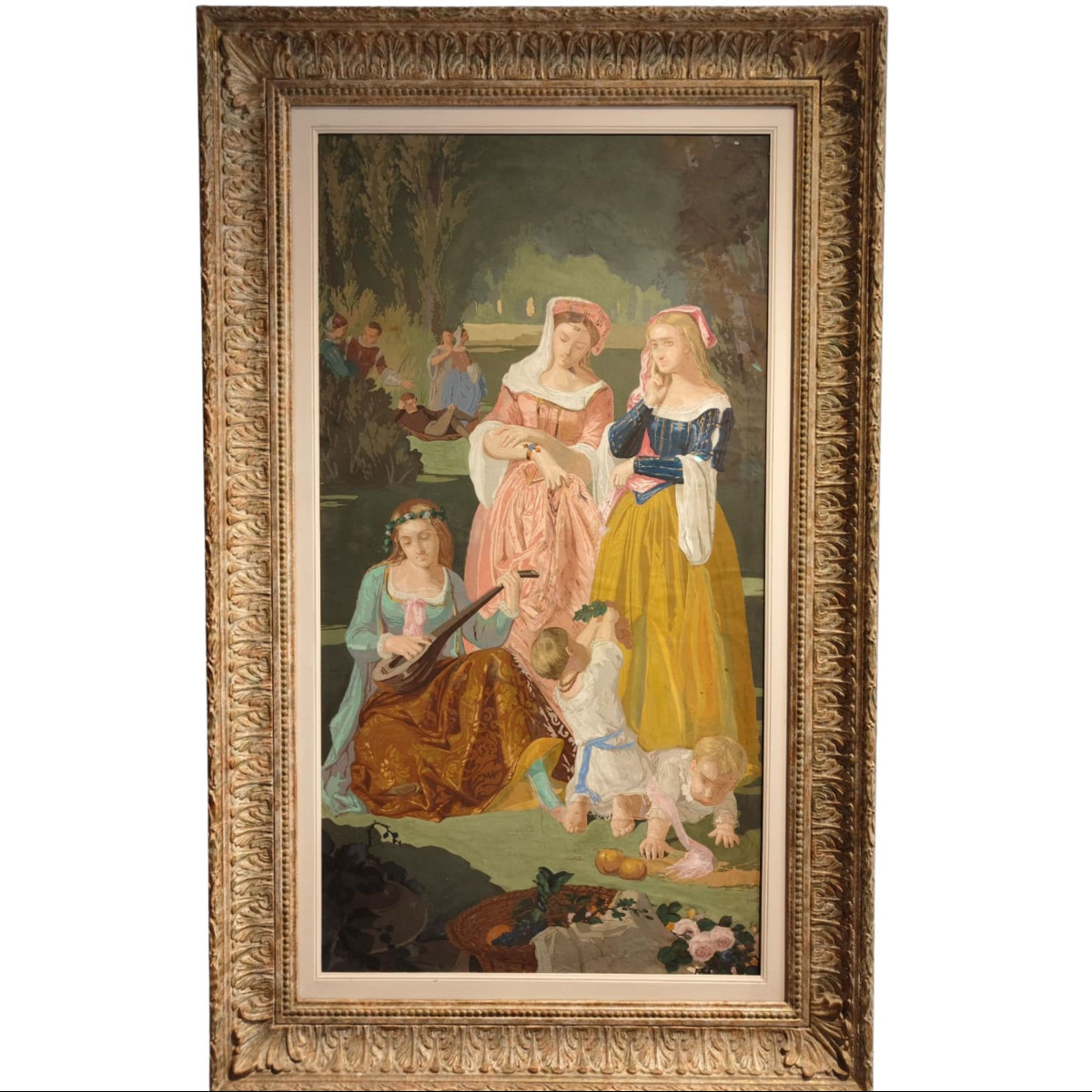 Tempera On Cardboard In The Pre-raphaelite Style, Ca. 1880