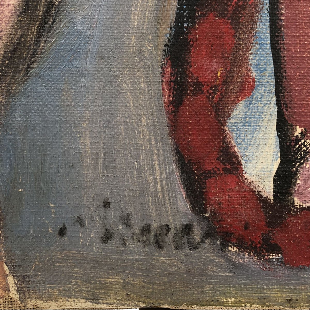 Oil On Canvas, Portrait Of A Woman By Mino Maccari, Ca. 1960-photo-3