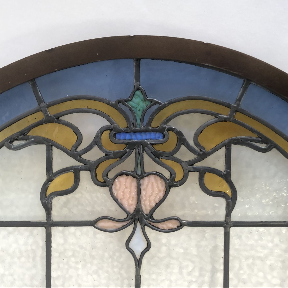 Vitrage à motifs floraux, France, vers 1920-photo-2