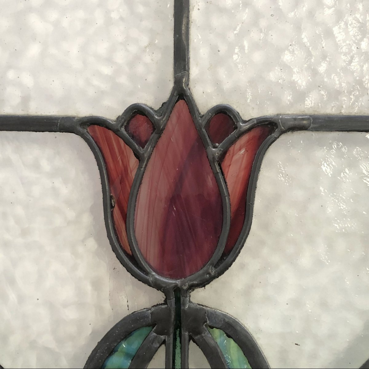 Vitrage à motifs floraux, France, vers 1920-photo-2