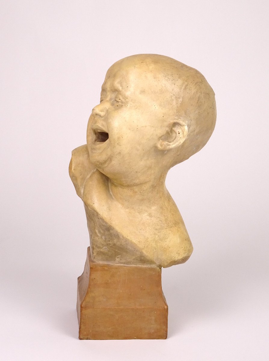 Terracotta Sculpture "bambino" By Italian Sculptor Alimondo Ciampi-photo-2