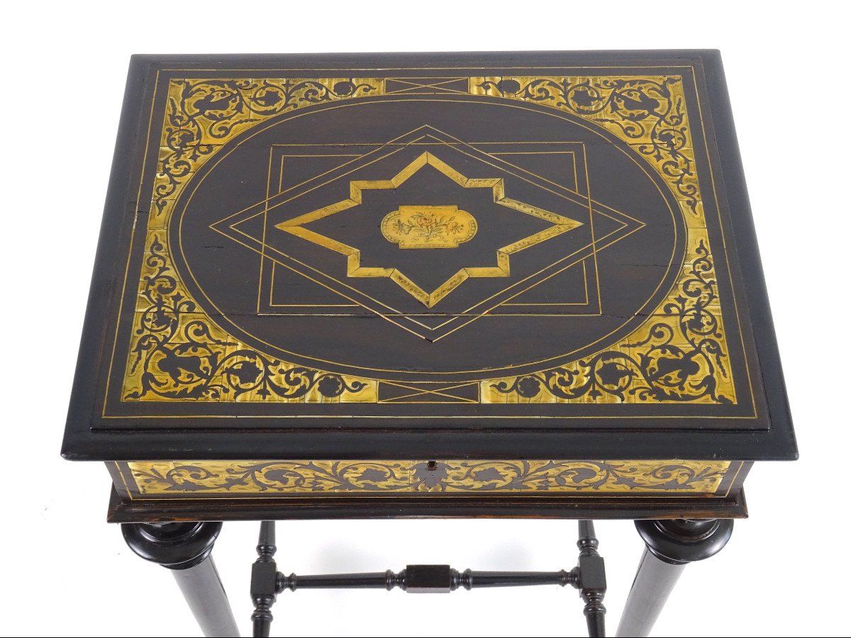 Openable English Work Table, Nineteenth Century-photo-2