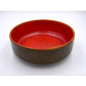 Glazed Ceramic Bowl/centerpiece, Alessio Tasca 1970s.