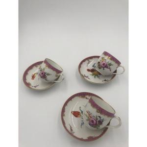 Three-piece Tea Service German Manufacture Meissen