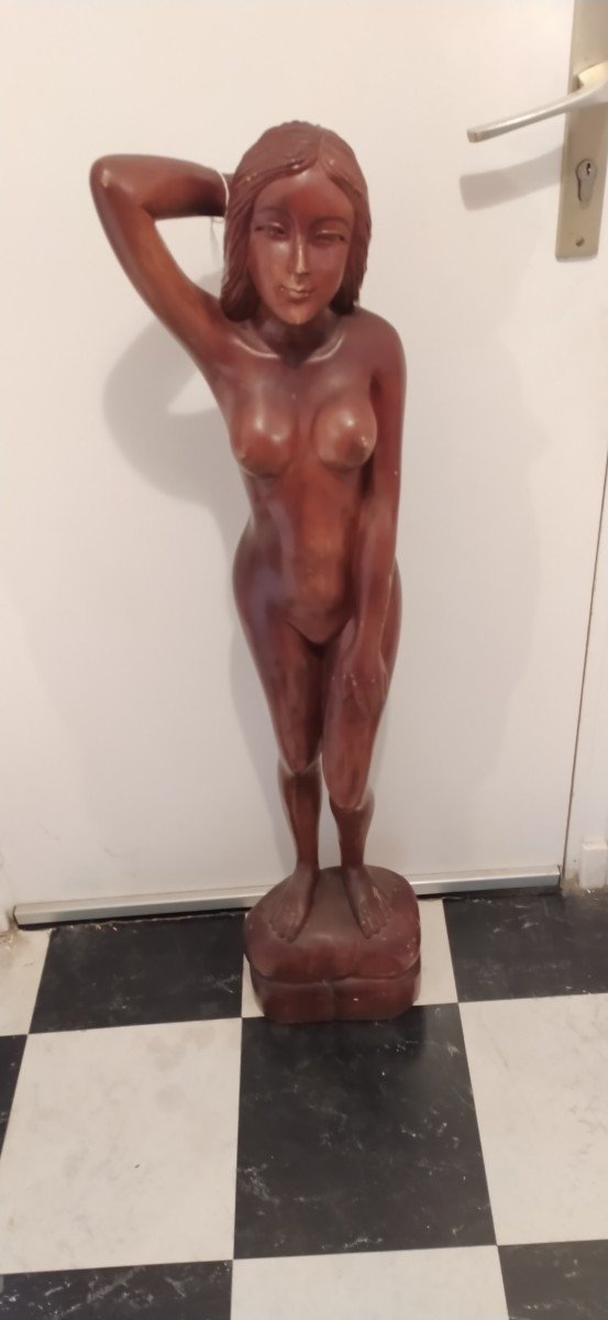 "eve" Tall. Sculpture In Exotic Wood.-photo-1