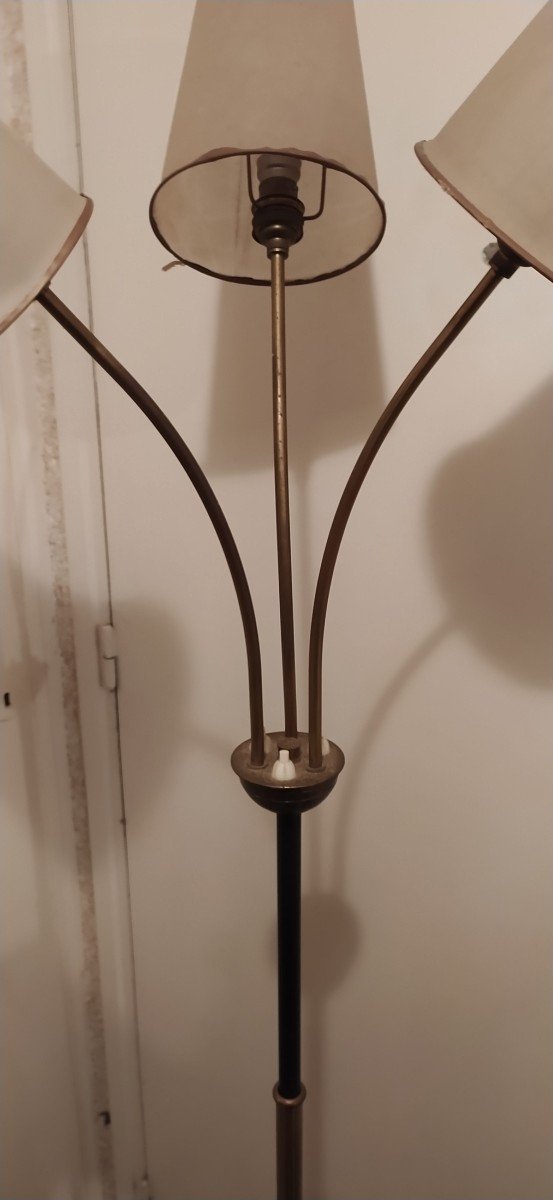 Floor Lamp 1950 Three Independent Lamps Dlg Lunel-photo-2
