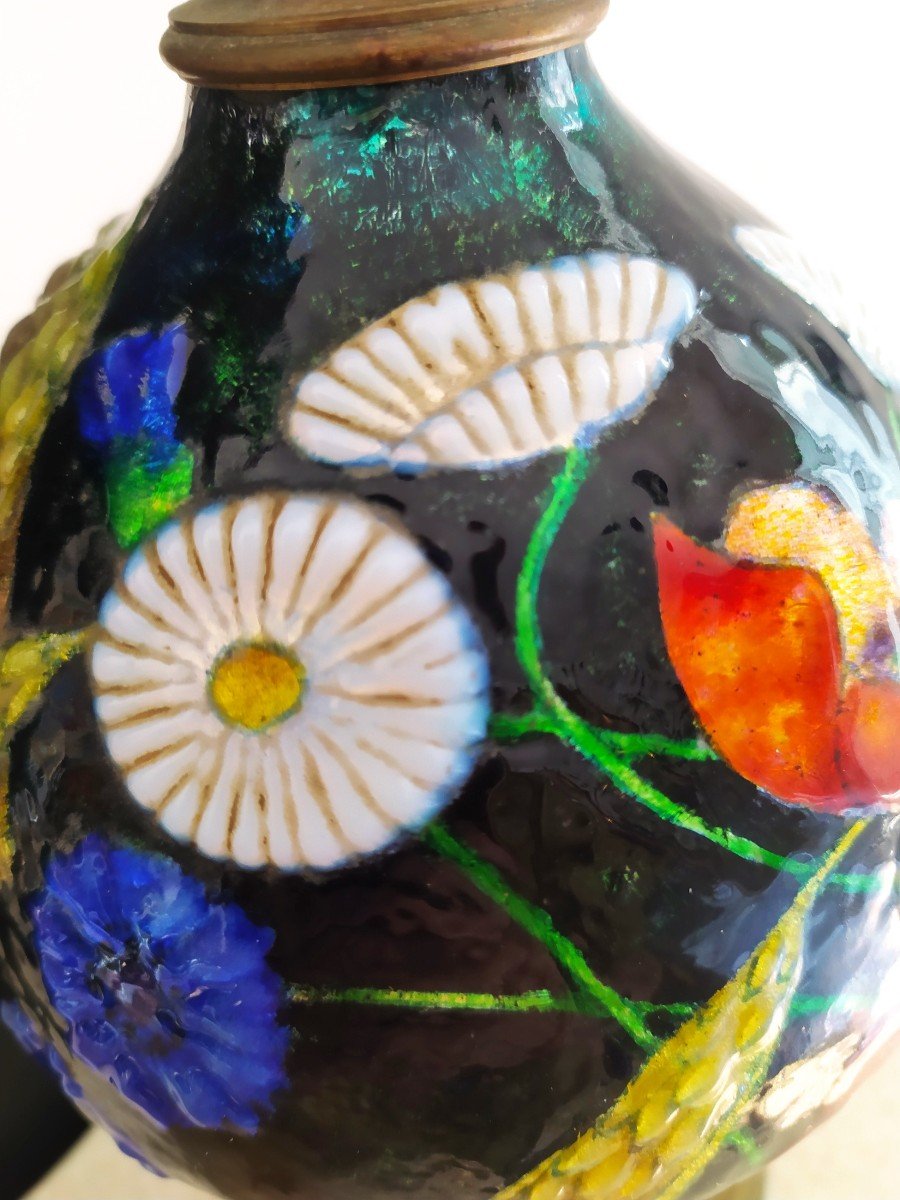 Camille Fauré Small Enameled Lamp-photo-4