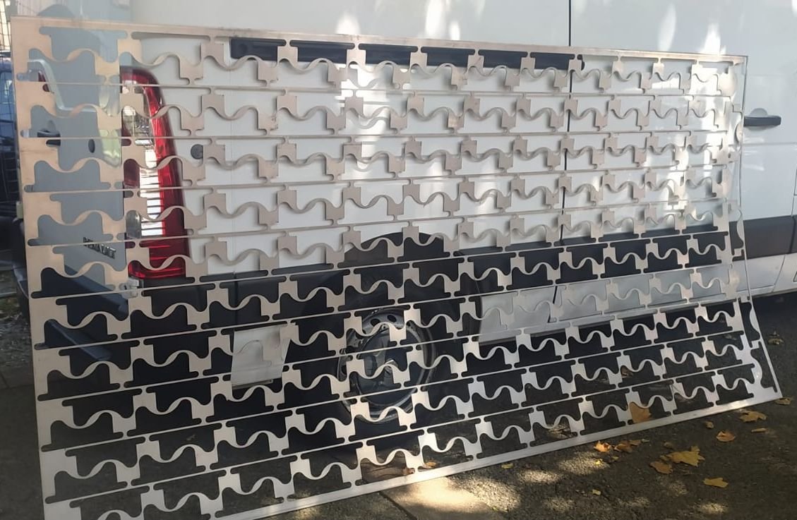 3 Stainless Steel Screens Or Grilles 1970/80, I.e. 9 Linear Meters-photo-4